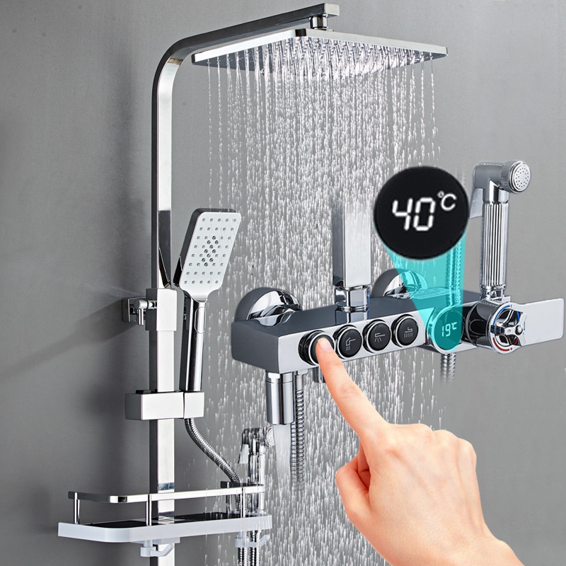 الفاخرة الفضة Led شاشة ديجيتال - مراجعة Faucet وسعره
