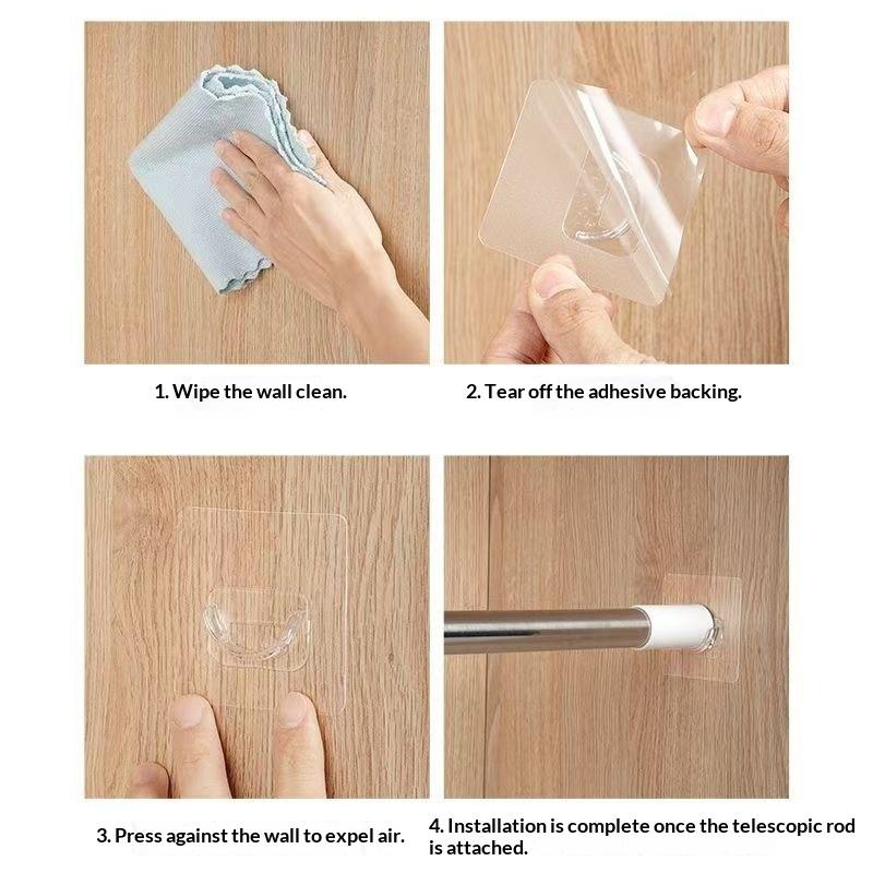 4 قطع من حوامل قضبان الستائر ا - مراجعة Curtain Rods وسعره